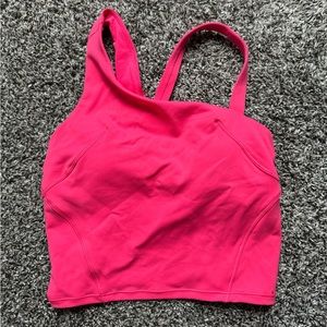 Lululemon pink asymmetrical sports bra